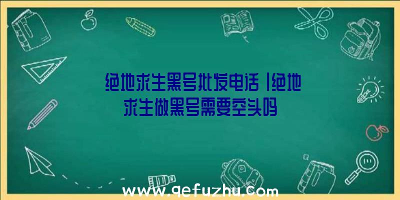 「绝地求生黑号批发电话」|绝地求生做黑号需要空头吗